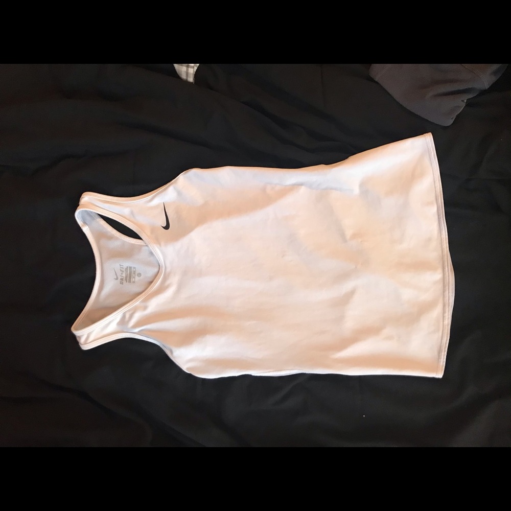 White nike athletic tank top